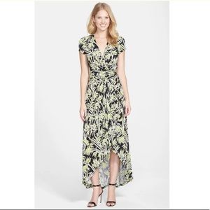 Michael Kors Cap Sleeve Bamboo Print Maxi Dress